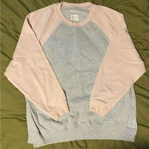 American Eagle Outfitters Blush Pink and Heather Gray Sweatshirt